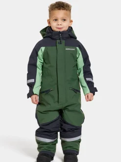 Online Didriksons Neptun Kids' Coverall Pine Green