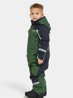 Online Didriksons Neptun Kids' Coverall Pine Green