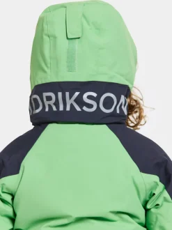 Clearance Didriksons Neptun Kids' Coverall Dusty Lime