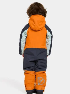 Sale Didriksons Neptun Kids' Coverall Orange Jam