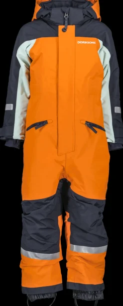 Sale Didriksons Neptun Kids' Coverall Orange Jam