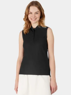 New Didriksons Nikki Sleeveless Polo Black