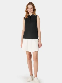 New Didriksons Nikki Sleeveless Polo Black