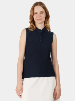 Outlet Didriksons Nikki Sleeveless Polo Dark Night Blue