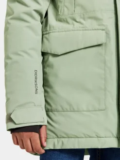 New Didriksons Oxid Kids' Parka Light Moss