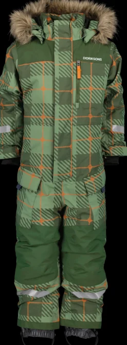 Outlet Didriksons Polarbjörnen Kids' Coverall Printed Termos Pine Green