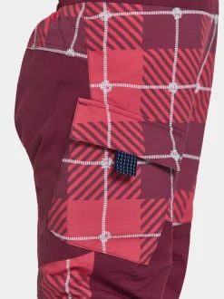 Discount Didriksons Polarbjörnen Printed Kids' Bib Pants Termos Rusty Wine