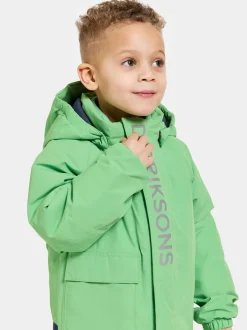 Clearance Didriksons Talvi Kids' Jacket Dusty Lime