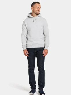 Didriksons Ven Men's Hoodie Aluminum melange/Coal Black Print