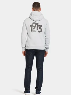 Didriksons Ven Men's Hoodie Aluminum melange/Coal Black Print
