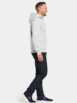 Didriksons Ven Men's Hoodie Aluminum melange/Coal Black Print