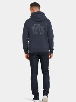 Outlet Didriksons Ven Men's Hoodie Navy/Dark print