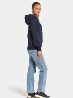 New Didriksons Ven Women's Hoodie Navy