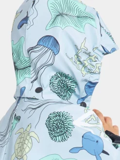 Didriksons Waterman Printed Kids' Set Ocean Multi Blue