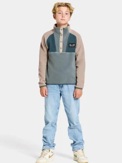 Hot Didriksons Yokto Kids' half button Factory Blue