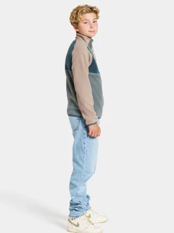 Hot Didriksons Yokto Kids' half button Factory Blue
