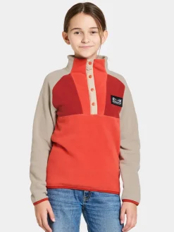 Online Didriksons Yokto Kids' half button Light Mars Red