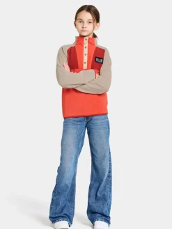 Online Didriksons Yokto Kids' half button Light Mars Red